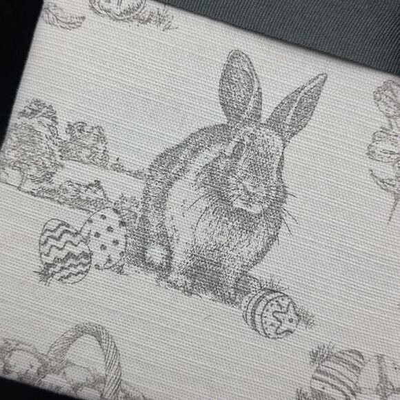 Bunny Tales Easter Tablecloth Spring Rabbit Toile Cotton Oblong 60x102 NIP - Picture 8 of 10